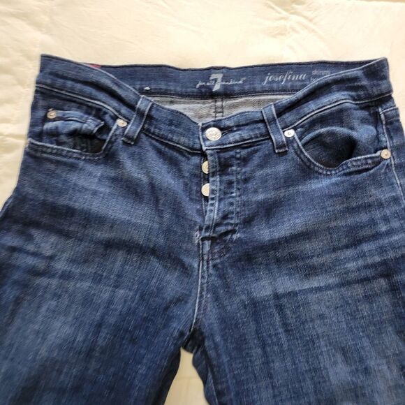 7 for all mankind josefina jeans Button Up Fly Sz 27 - Picture 9 of 14